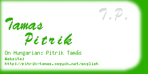 tamas pitrik business card